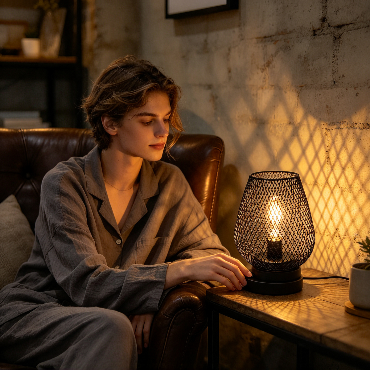 š¤ Modern Lighting | Iron Mesh Craft | Bedroom Decor | Stylish Gift Choice | Cozy Shadow Glo