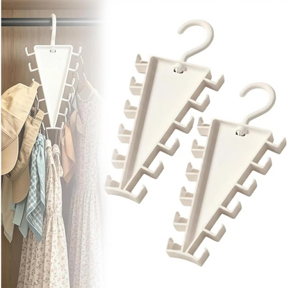 ♾️360° Rotating Vertical Closet Organizer Hanger