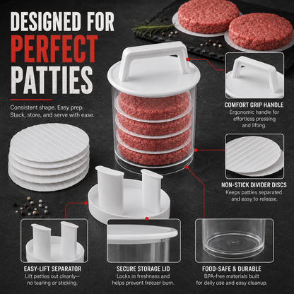 🔥 BLACK FRIDAY EARLY ACCESS — 30% OFF 🍔 Burger Patty Press Maker | Perfect Burgers in Seconds