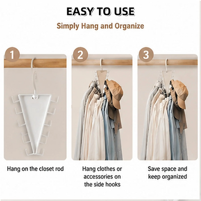 ♾️360° Rotating Vertical Closet Organizer Hanger