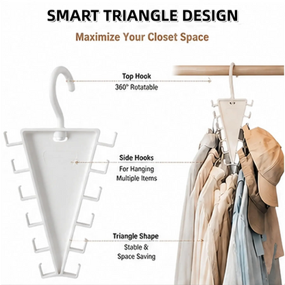 ♾️360° Rotating Vertical Closet Organizer Hanger