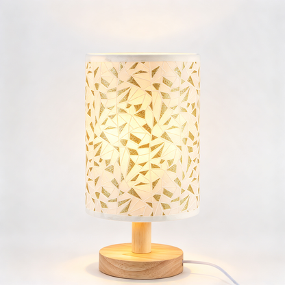 🌟 Home Lighting | Fabric & Wood Design | Bedroom Decor | Elegant Gift Choice | Soft Mosaic Glow
