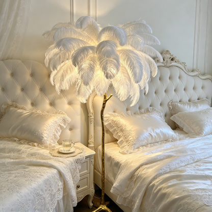 🪶 Ambient Lighting | Feather & Brass Design | Bedroom Decor | Cozy Home Lovers | Dreamy Soft Glow