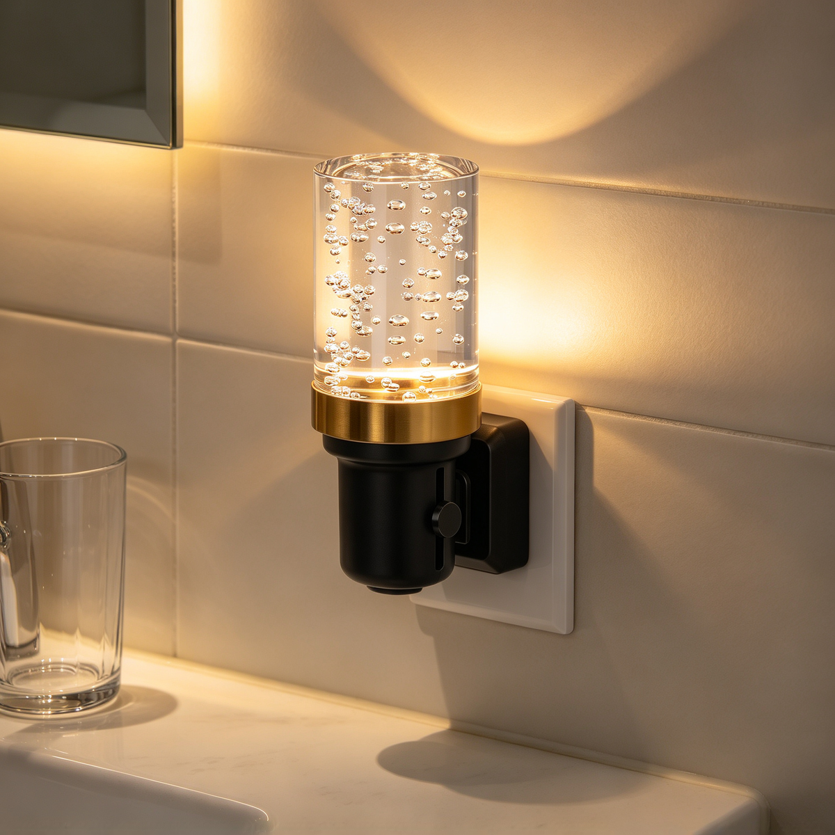 ✨ Home Lighting | Crystal Acrylic & Metal Design | Bedroom Decor | Cozy Gift Choice | Soft Sensor Glow