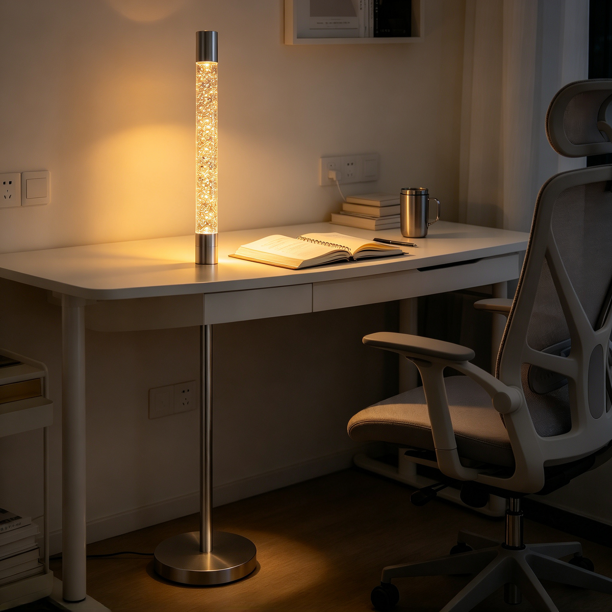 🌟 Ambient Lighting | Crystal & Metal Design | Living Space Decor | Stylish Gift Choice | Glitter Flow Glow