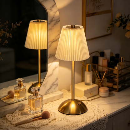 ✨ Modern Lighting | Fabric & Metal Craft | Bedroom Decor | Elegant Gift Choice | Soft Pleated Glow