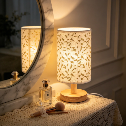 🌟 Home Lighting | Fabric & Wood Design | Bedroom Decor | Elegant Gift Choice | Soft Mosaic Glow
