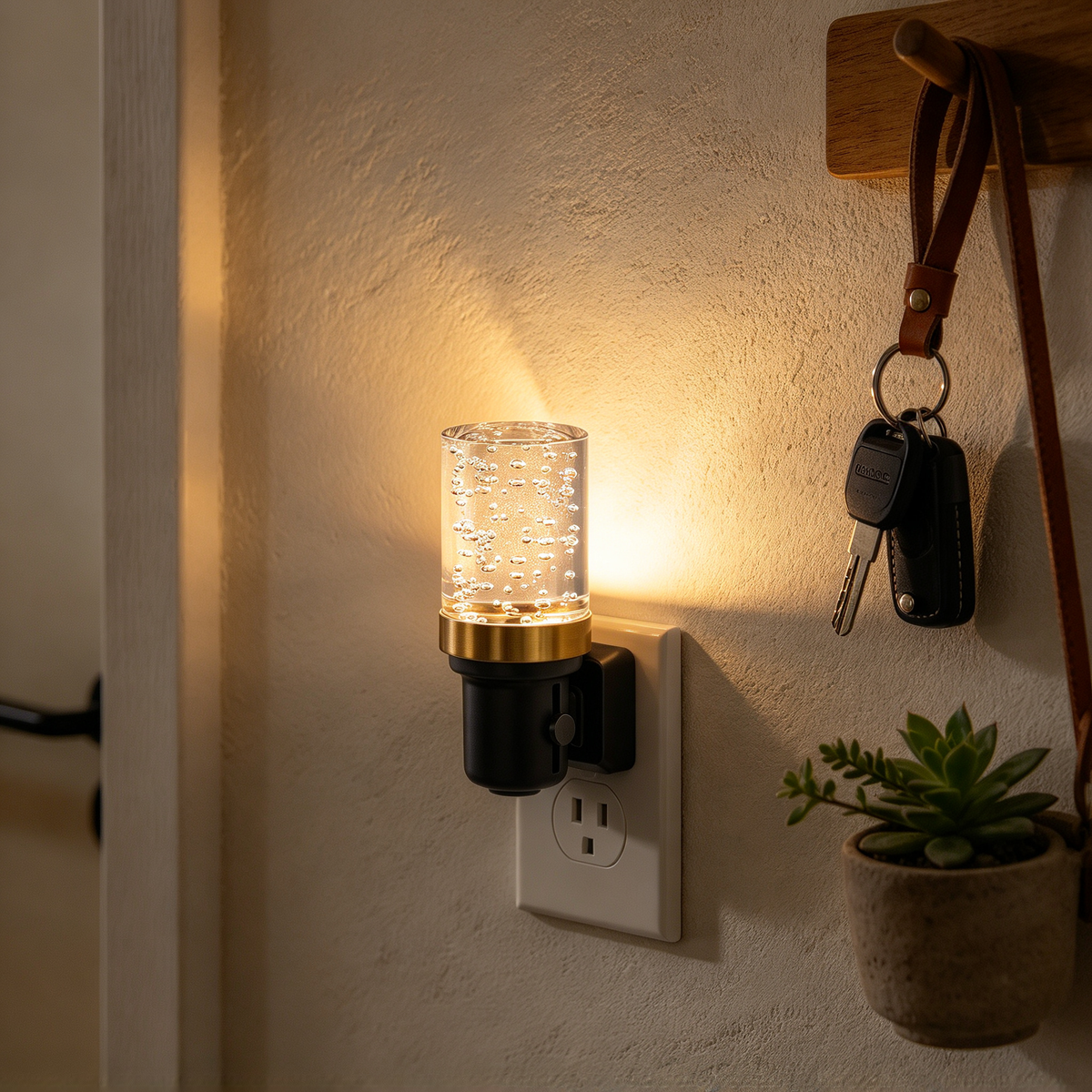 ✨ Home Lighting | Crystal Acrylic & Metal Design | Bedroom Decor | Cozy Gift Choice | Soft Sensor Glow