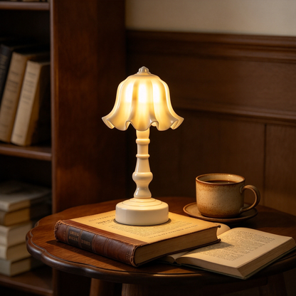 💡 Vintage Lighting | Ceramic & Metal Craft | Bedroom Accent | Elegant Gift Choice | Soft Classic Glow