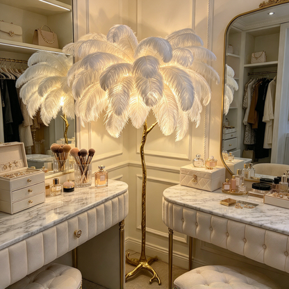 🪶 Ambient Lighting | Feather & Brass Design | Bedroom Decor | Cozy Home Lovers | Dreamy Soft Glow