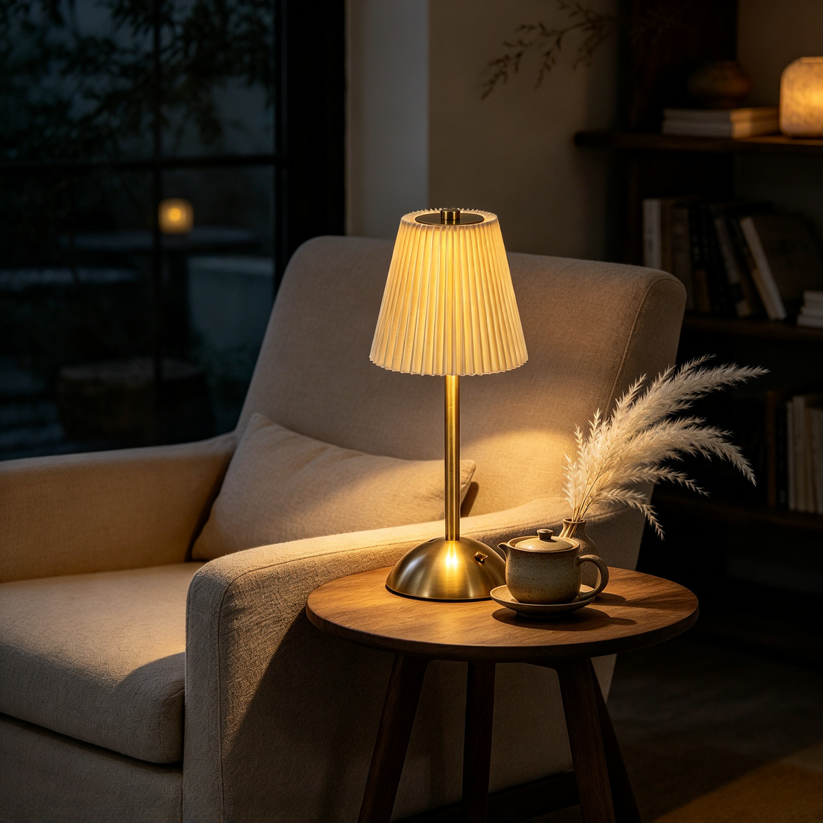 ✨ Modern Lighting | Fabric & Metal Craft | Bedroom Decor | Elegant Gift Choice | Soft Pleated Glow