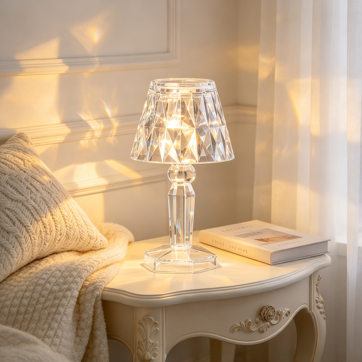 ✨ Luxury Lighting | Crystal Acrylic Craft | Bedroom Decor | Elegant Gift Choice | Diamond Sparkle Glow