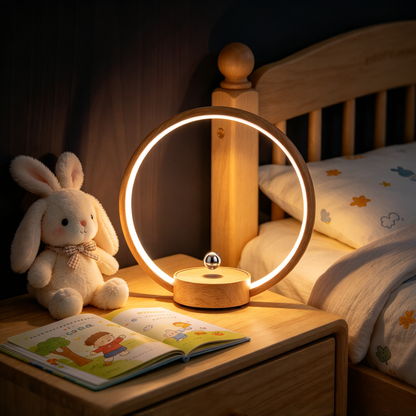 ✨ Ambient Lighting | Wood & Acrylic Design | Bedroom Decor | Cozy Gift Choice | Floating Ring Glow