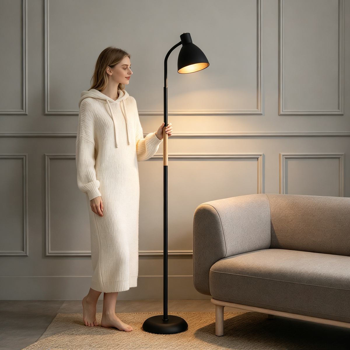 🖤 Modern Lighting | Metal & Wood Craft | Bedroom Decor | Stylish Gift Choice | Warm Ambient Glow