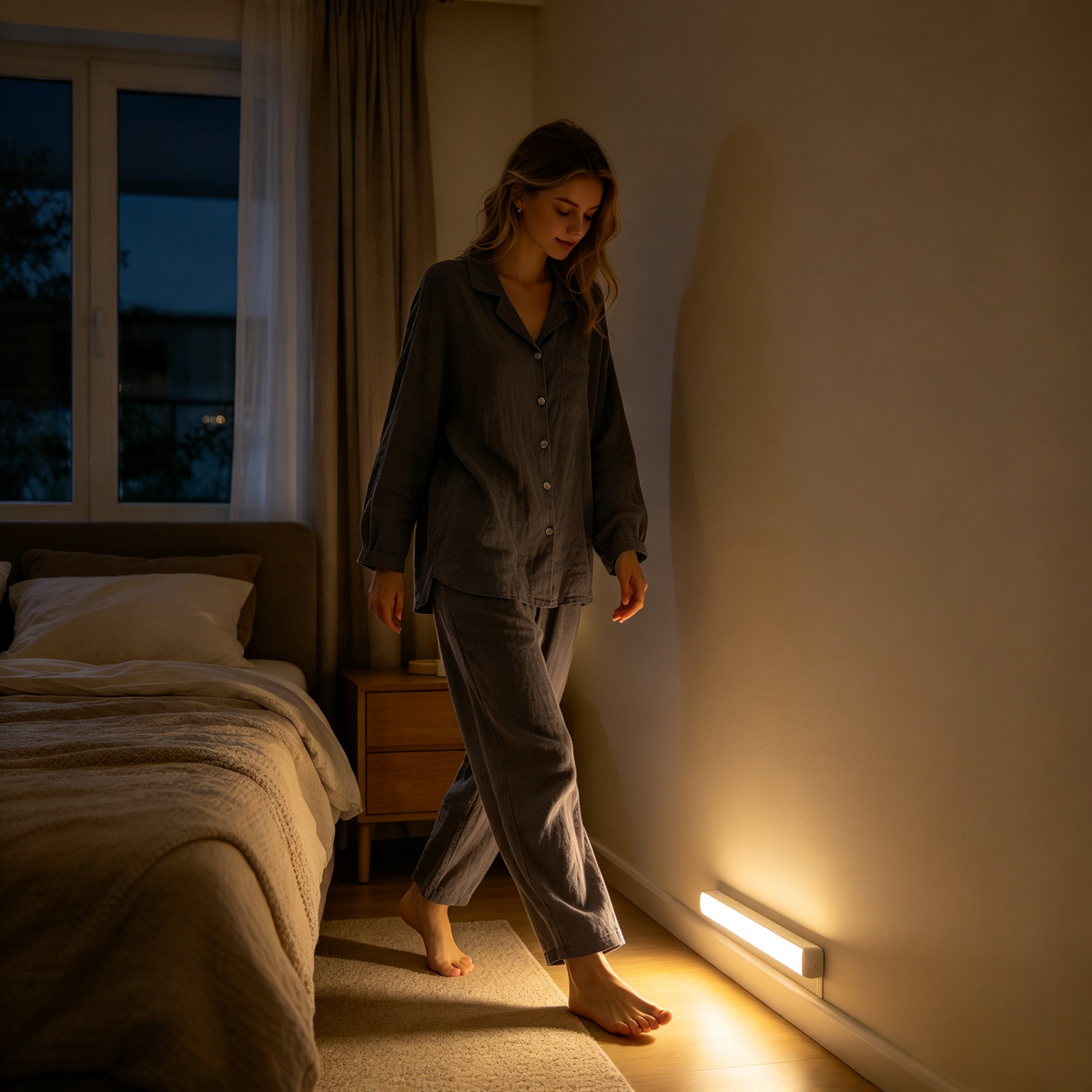 💡 Smart Lighting | Aluminum & LED Design | Bedroom Decor | Practical Gift Choice | Motion Sensor Glow