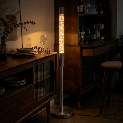 🌟 Ambient Lighting | Crystal & Metal Design | Living Space Decor | Stylish Gift Choice | Glitter Flow Glow