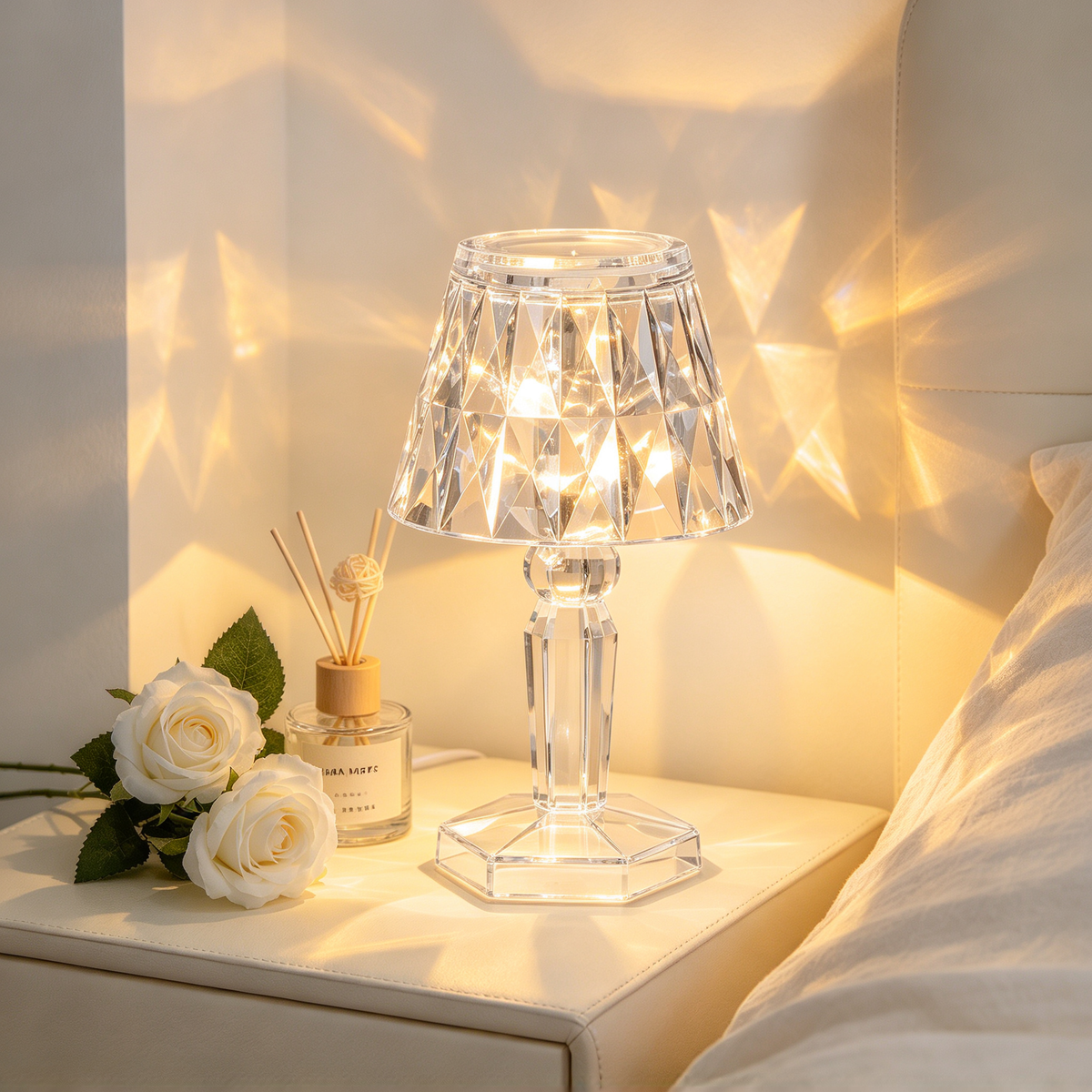 ✨ Luxury Lighting | Crystal Acrylic Craft | Bedroom Decor | Elegant Gift Choice | Diamond Sparkle Glow
