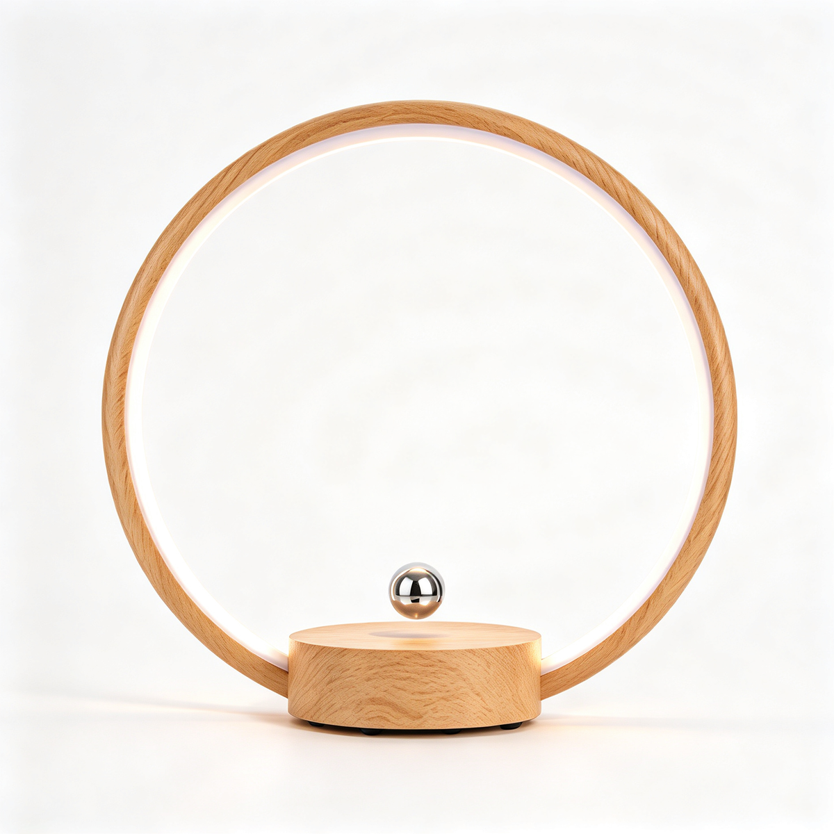 ✨ Ambient Lighting | Wood & Acrylic Design | Bedroom Decor | Cozy Gift Choice | Floating Ring Glow