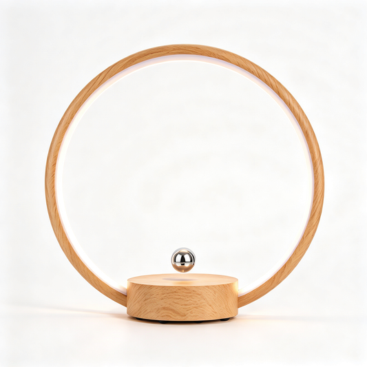 ✨ Ambient Lighting | Wood & Acrylic Design | Bedroom Decor | Cozy Gift Choice | Floating Ring Glow