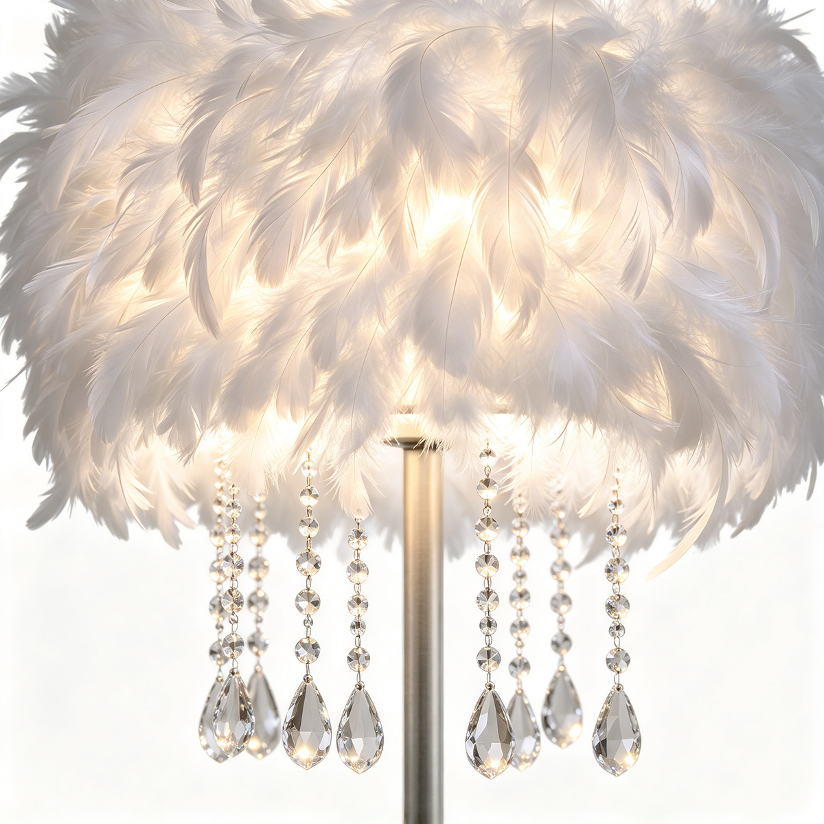🪶 Decorative Lighting | Feather & Crystal Design | Bedroom Decor | Home Lovers | Elegant Soft Glow