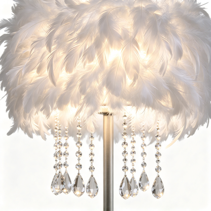 🪶 Decorative Lighting | Feather & Crystal Design | Bedroom Decor | Home Lovers | Elegant Soft Glow